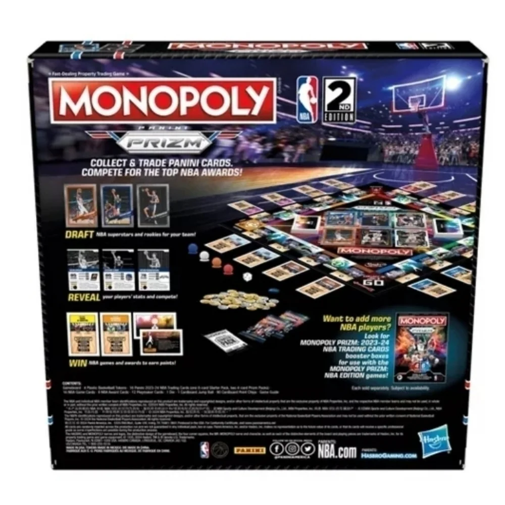 2023-24 Panini Prizm Monopoly NBA 2nd Edition Board Game/NEW!!
